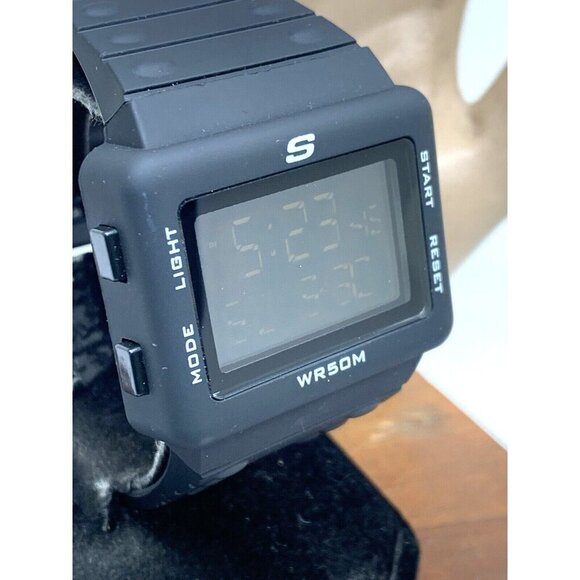 Skechers Men's Watch SR1077W Digital Sport Quartz Black Rubber Band 44mm - Picture 13 of 14